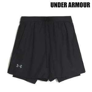 언더아머 남성 반바지 UA 론치 5인치 투인원 블랙 1382640-001