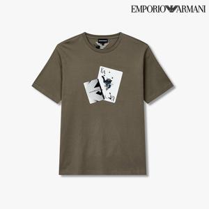 [엠포리오 아르마니]남성 카드 그래픽 크루넥 티셔츠(A515326017)