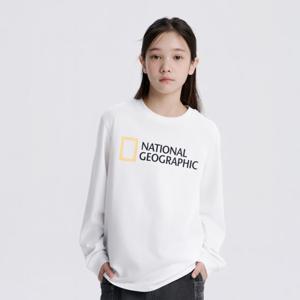 [내셔널지오그래픽키즈]K253UTS902 [온라인 전용] 베이직 빅로고 싱글 티셔츠 WHITE