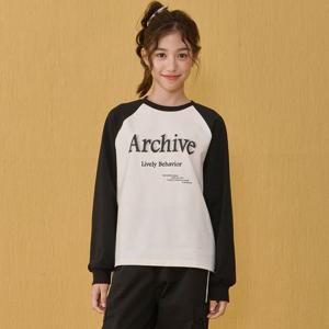 [오션스카이]여아 라글란 배색 긴팔 티셔츠-EEJG5150B03