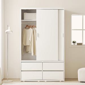 아씨방가구 모던 빅 미닫이 서랍 행거형 키큰 슬라이딩 옷장 1200