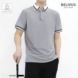 [빌리버스]빌리버스 골프웨어 남자 반팔티 BOBT013 카라 여름 티
