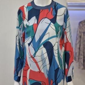 벨리시앙 세이브존04 기하학 패턴 블라우스 BL23111