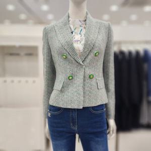 [조이너스]여성 정장 24신상 트위드  A라인 더블 자켓 간절기 JE