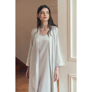 (비너스)가벼운 착용감 스트라이프 실크필  로브가운-VGN4570A