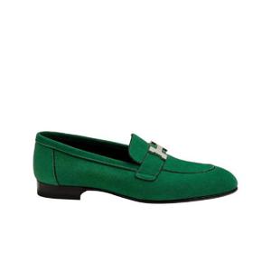 에르메스 파리 로퍼 스웨이드 고트스킨   팔라듐 하드웨어 베르 일렉트릭 H222067ZI0