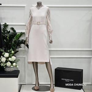 [미니멈]MD 소매 시스루 언발 라인 원피스 MD MWBAWO3020 C_CJ