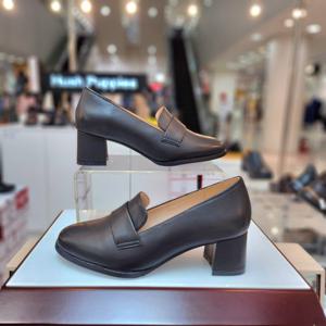 [허시파피]여성 발 편한 5cm 청키힐 부티형 정장 구두 3fr101-A