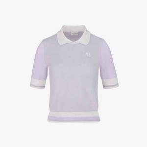 페어라이어 여성 배색 크롭 니트 (라벤더)