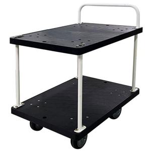 산업용대차 소형 2단대차 스틸파이프 검정 기본형바퀴 산업용