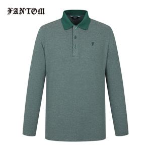 [팬텀] 남성 코트나 잔스트라이프 카라 긴팔티셔츠