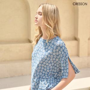 크레송 25SS 클레오라 티블라우스 C252B001A_21 (파스텔블루)