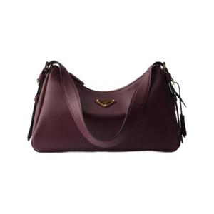 프라다 에이미 미디움 레더 숄더백 버건디 1BC229-2CYS-F0LV7