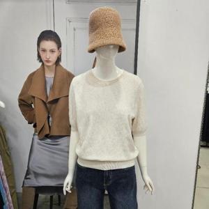 Ab.f.z DP01 레이스라운드넥소프트반팔니트 AFZ4QW33