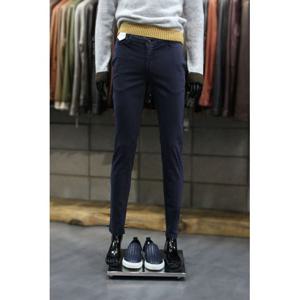 [빠니깔레]MARIO이태리직수입 가먼트다잉네이비 슬림스판 프리미엄코튼팬츠 f-icpt52na