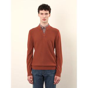 셔츠를 코디하여 착용한듯한 레이어드 니트 MIEBP4F8201