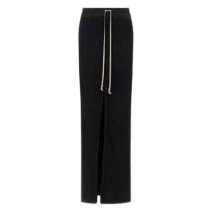 26 SS 릭오웬스 드로스트링 프런트 슬릿 맥시 스커트 DS02E7333FSL09 TP442405042