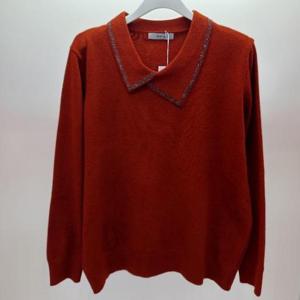 Destijl HC06 부드럽고 깔끔한 스톤카라 라운드 긴팔 무지 기본 니트티 D2533sw06R