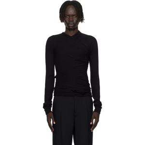 릭오웬스 티셔츠 블랙 콘코르디안 할리우드 바나나 LS 티셔츠 252232M213036