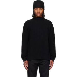 릭오웬스 티셔츠 블랙 콘코르디안 피셔맨 라운드넥 스웨터 252232M201006