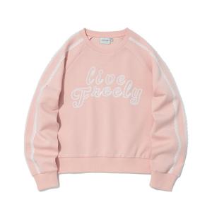 [인터크루]우먼스 레이스 라인 장식 맨투맨 핑크 ITZ3TM53APK