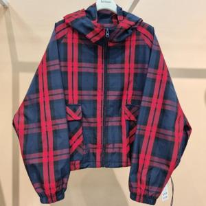 Destijl HC34 가벼운느낌 오버핏 반후드하이넥 체크 루즈핏가을점퍼 D2533jp03