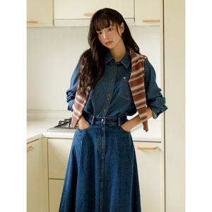 [올리브데올리브]바이오 워싱 데님 셔츠 OE5AB814