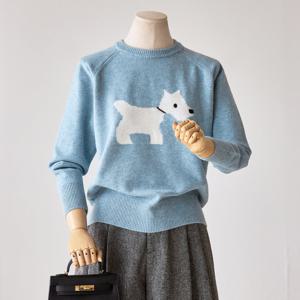 [커스텀에이블] 울 라운드 도그 긴팔니트_T2510KN657C