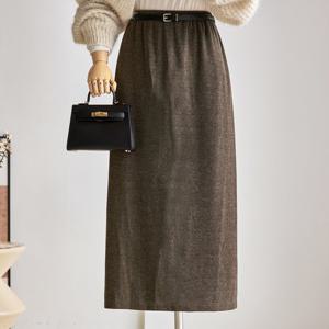 [커스텀에이블] 베이직 백 슬릿 밴딩 스커트_T2510SK609C