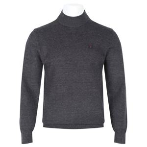 남자 가을 소프트 울 반폴라 긴팔 니트 BGM-KN-Q002-차콜