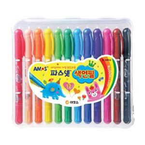 아모스 파스넷색연필 12색 미술용품 (1개)