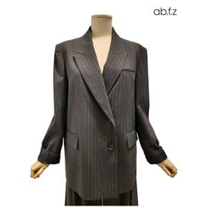 [에이비에프지]스트라이프 패턴 보이핏 세덥 재킷 APZ4QJA1J