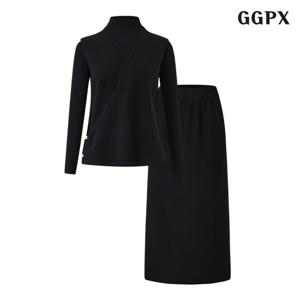 GGPX 니트 베스트 스커트 쓰리피스 셋업 (GPDOW001D)