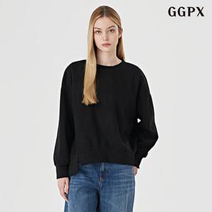 GGPX 백 지퍼 포인트 언발 트임 긴팔 티셔츠 (GODLW008D)