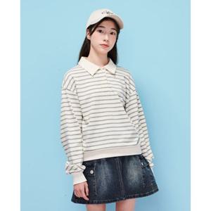 [에꼴리에][가을]세미크롭 스트라이프 카라티 25C5458