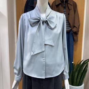 클리지 DP01 실키 리본 타이 블라우스 CP8WBL08