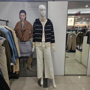 Ab.f.z DP01 줄무뉘집업후드밍크가디건 AFZ4HY40