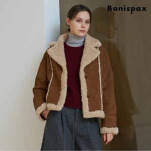 [보니스팍스]테디 배색 무스탕 자켓 (XP4JK007L0)