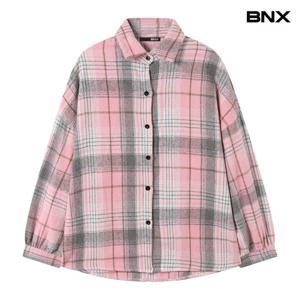 [BNX] 데일리 체크 루즈핏 긴팔 셔츠 (BX4BL007L0)