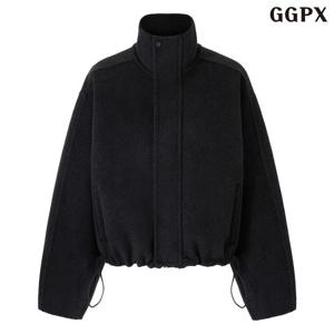 GGPX 어반 울 블렌드 하이넥 스트링 하프 코트 (GPDJH007D)