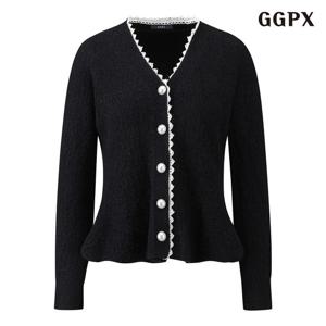 GGPX 러블리 레이스 브이넥 니트 가디건 (GPDCK032D)
