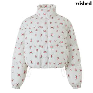 [위시드]플라워 스트링 하이넥 데일리 패딩 점퍼 (WICDJP003)