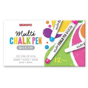 초크 멀티 워터 초크펜 단색 12개입 세트 1P 유리 보드