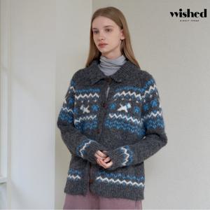 [위시드]노르딕 카라 니트 가디건 (WICDCD022)