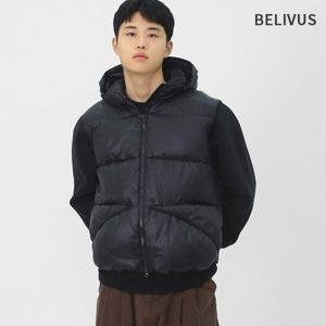 빌리버스 남성 간절기 데일리 나일론 아우터 후드 베스트 웰론 조끼패딩 BIT233