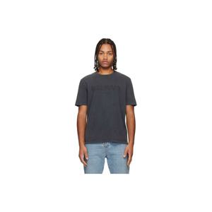 발망 티셔츠 그레이 빈티지 발망 자수 티셔츠 252251M213003