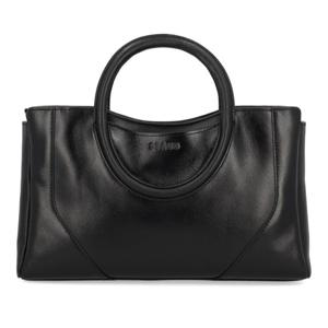 스타우드 가죽 라운드 핸들 모드 미니 사첼백 H25F3011SH BLK