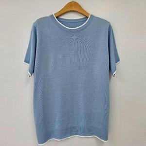 빅사이즈 506 써클심플라인니트티셔츠 DEBU448