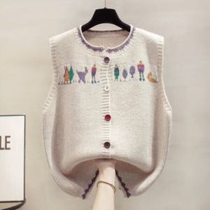 [넬리]아델리앙 라운드넥 니트베스트_NC4LK003