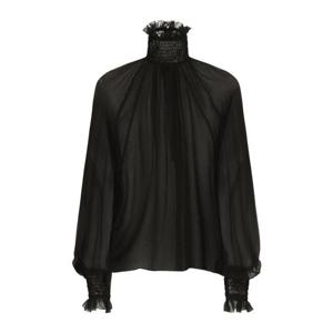 26 SS 돌체앤가바나 하이 넥 시스루 실크 블라우스 F79EMTFU1AT TP432430210